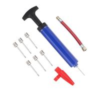 tooloflife Portable Ball Pump With Needle, Ball Pump with 7 PCS Needles and 1 PCS Valve Adapter 1 Pcs Air Hose for Football Basketball Volleyball Rugby Balloons