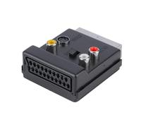 tooloflife SCART to 3 RCA S-Video Adapter, 21Pin Switchable IN/OUT Audio Adapter Converter, Black