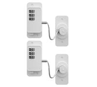 tooloflife White 3-Digit Digital Password Lock, 2 Pcs Adhesive Child Safety Refrigerator Door & Cabinet Locks for Drawer, Window, Oven, Toolbox
