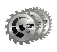 Toolpak 190mm x 16mm Bore x 20/24/40 Tooth 3 Pack Circular Saw Blades, BY190-16