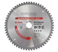 Toolpak Tct Circular Saw Blade - 250mm X 30mm X 60 Teeth - For Aluminium, Brass, Bronze, Copper & Plastic