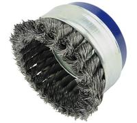 Toolpak Wire Brush 100mm - Twist Knot Cup - M14 Bore - Angle Grinder Heavy Duty Remover Tool