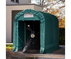 TOOLPORT 1,6x2,4m portable garage, PVC, dark green, without statics package - (77833)