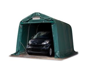 TOOLPORT 2,4x3,6m portable garage, PVC, dark green, without statics package - (67835)