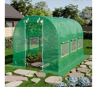 TOOLPORT 2x3m polytunnel greenhouse, PE, green - (8933)