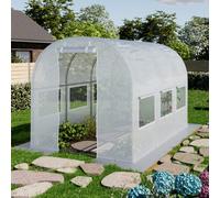 TOOLPORT 2x3m polytunnel greenhouse, PE, white - (8940)