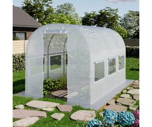 TOOLPORT 2x3m polytunnel greenhouse, PE, white - (8940)