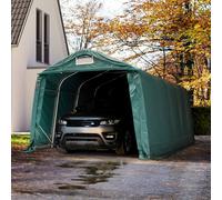 TOOLPORT 3.3x6.0m Carport Tent / Portable Garage, PRIMEtex 2300, dark green with statics (ground: concrete) - (49679)