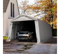 TOOLPORT 3.3x6.0m Carport Tent / Portable Garage, PRIMEtex 2300, grey with statics (ground: concrete) - (49681)