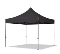 TOOLPORT 3x3 m PVC 800 Pop Up Gazebo PREMIUM Steel 40 mm, black - (600106)