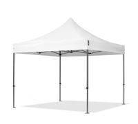 TOOLPORT 3x3 m PVC 800 Pop Up Gazebo PREMIUM Steel 40 mm, white - (600110)
