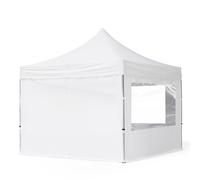 TOOLPORT 3x3m PES 700 Pop up gazebo ECONOMY Aluminium 32 mm, incl. 4 side panels with Panorama Windows, white - (59018)