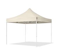 TOOLPORT 3x3m PES 700 Pop up gazebo ECONOMY Steel 30 mm, cream - (581826)