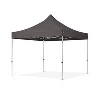 TOOLPORT 3x3m PES 800 Pop up gazebo PROFESSIONAL Aluminium 40 mm, dark grey - (600148)