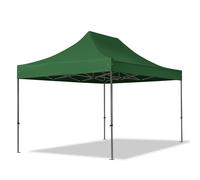 TOOLPORT 3x4.5m PES 750 Pop Up Gazebo PREMIUM Steel 40 mm, dark green - (600050)