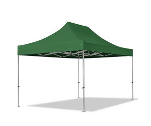 TOOLPORT 3x4.5m PES 800 Pop Up Gazebo PROFESSIONAL Aluminium 40 mm, dark green - (600195)