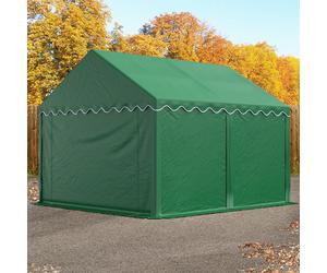 TOOLPORT 3x4 Storage Tent / Shelter w. ground frame, PVC 800, dark green - (2640)