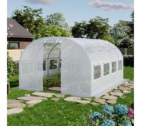 TOOLPORT 3x4m polytunnel greenhouse, PE, white - (8941)