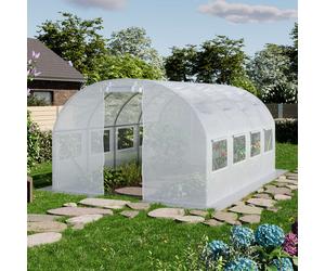 TOOLPORT 3x4m polytunnel greenhouse, PE, white - (8941)