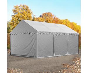 TOOLPORT 3x6 Storage Tent / Shelter w. ground frame, PVC 750, grey - (5366)