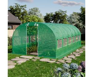 TOOLPORT 3x6m polytunnel greenhouse, PE, green - (8935)