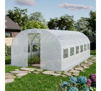 TOOLPORT 3x6m polytunnel greenhouse, PE, white - (8942)