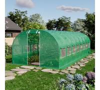 TOOLPORT 3x8m polytunnel greenhouse, PE, green - (8936)
