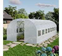 TOOLPORT 3x8m polytunnel greenhouse, PE, white - (8947)