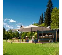 TOOLPORT 4.5 x 6 m Stretch Tent, in luminium pole set, Sand - (1703)