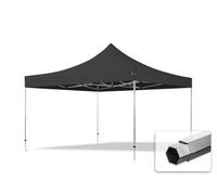 TOOLPORT 4x4m PVC 850 Pop up gazebo PROFESSIONAL Aluminium 40 mm, black - (59078)