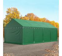 TOOLPORT 4x8 Storage Tent / Shelter w. ground frame, PVC 750, dark green - (7203)
