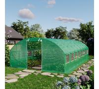 TOOLPORT 4x8m polytunnel greenhouse, PE, green - (8938)