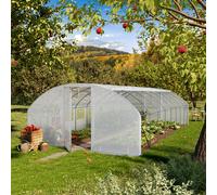 TOOLPORT 4x8m polytunnel greenhouse, PE, white - (9000)