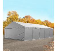 TOOLPORT 5x10 Storage Tent / Shelter w. ground frame, PVC 750, grey - (7170)