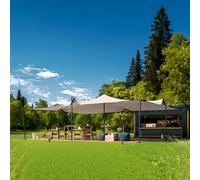 TOOLPORT 6 x 8 m Stretch Tent, in luminium pole set, Sand - (1704)