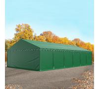 TOOLPORT 6x12 Storage Tent / Shelter w. ground frame, PVC 750, dark green - (7287)