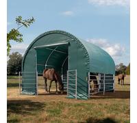 TOOLPORT Animal field shelter 4x4m, dark green, soft ground anchors - (330614)