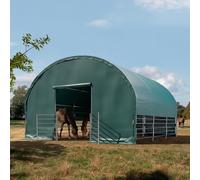 TOOLPORT Animal field shelter 6x6m, dark green, concrete anchors - (330619)