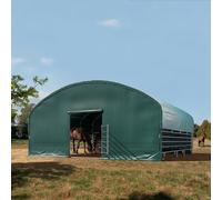 TOOLPORT Animal field shelter 8x8m, dark green, concrete anchors - (330623)