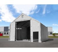 TOOLPORT Everest 8x12m 4x4.4m Drive Through Industrial Tent, PRIMEtex 2300, grey with statics package (concrete anchors) - (48855)