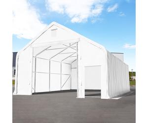 TOOLPORT Everest 8x20m 4x3.4m Drive Through Industrial Tent, PRIMEtex 2300, white with statics package (soft ground anchors) - (48685)
