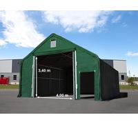 TOOLPORT Everest 8x8m 4x3.4m Drive Through Industrial Tent, PRIMEtex 2300, dark green with statics package (concrete anchors) - (48850)