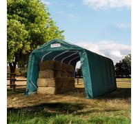 TOOLPORT Field shelter 3.3x6.0m, PVC 800, dark green, soil - (99548)