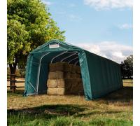 TOOLPORT Field shelter 3.3x9.6m, PVC 800, dark green, soil - (99546)