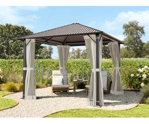 TOOLPORT Moonlight 3x3m garden gazebo, Hardtop, 4 sides, cream - (300220)