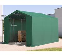 TOOLPORT Outlander 3x6m - 3.0m Sides Industrial Tent with zipper entrance, PRIMEtex 2300, dark green with statics package (concrete anchors) - (94185)