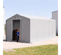 TOOLPORT Outlander 5x10m - 4.0m Sides Industrial Tent with sliding door, PRIMEtex 2300, grey without statics package - (79991)