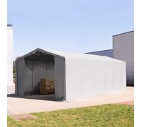 TOOLPORT Outlander 6x12m - 3.0m Sides PVC Industrial Tent with zipper entrance, PVC 850, grey without statics package - (79911)