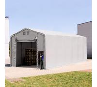 TOOLPORT Outlander 6x12m - 4.0m Sides PVC Industrial Tent with pull-up gate, PVC 850, grey without statics package - (79921)