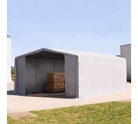 TOOLPORT Outlander 8x10m - 4.0m Sides PVC Industrial Tent with zipper entrance, PVC 850, grey without statics package - (79962)